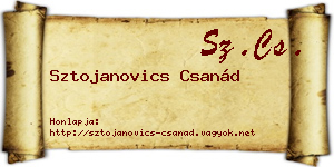 Sztojanovics Csanád névjegykártya