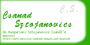 csanad sztojanovics business card